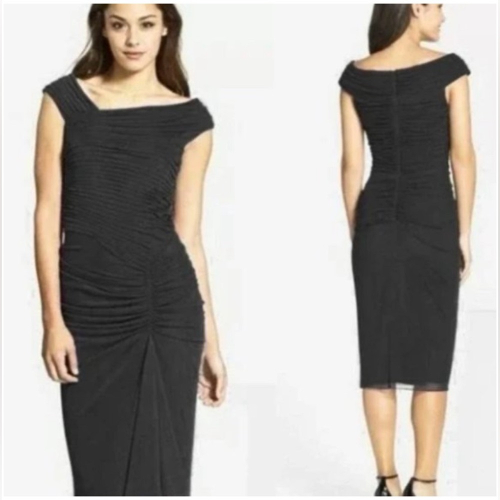 Tadashi Shoji Black Asymmetrical Dress Size Small